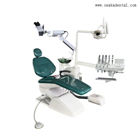 Green color Dental chair with microscope for denture from OSAKADENTAL COMPANY