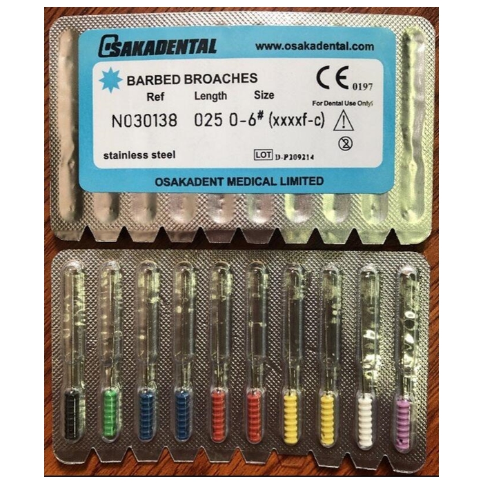 Endodontic File Barbed Broaches 25mm or 21mm