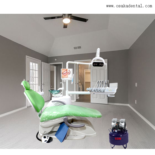 Dental Chair with Top mounted and dental air compressor and denture oral camera