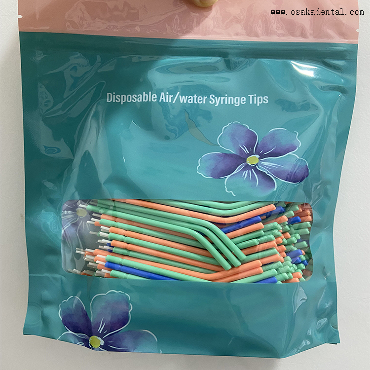 Dental Disposable Plastic Colorful Air Water Syringe Tips