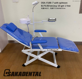 Portable Dental Chair Unit Folding Dental Chair Mobile Dental Chair with Cuspidor