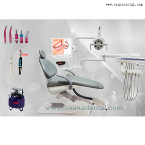 OSA-A2 Dental chair with dental handpiece set with air compressor with oral camera with curing light with ultronsic scaler
