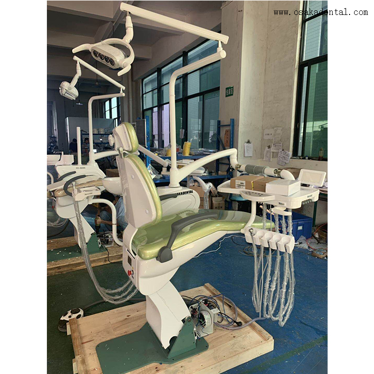 Dental chair for dental office with LED curing light