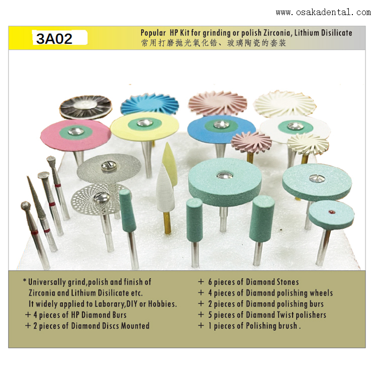 Popular HP Kit for Grinding Or Polish Zirconia 3A02