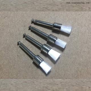 PB-330 White nylon dental Latch style flat prophy brush