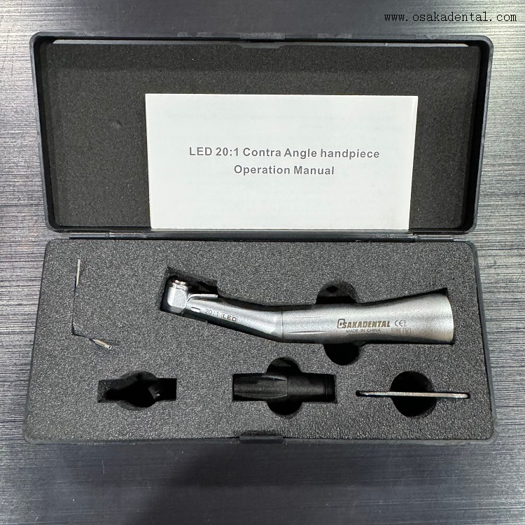 20: 1 Implant Contra Angel Dental Handpiece with E - Generator Self Light LED
