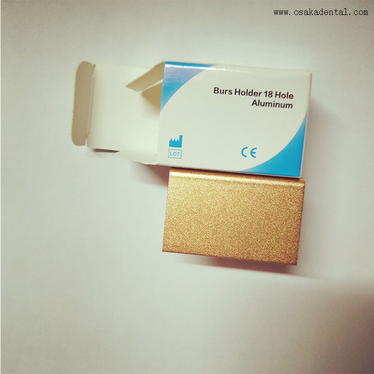Dental 18 Holes Burs Holder Suitable For 12 FG Burs And 6 RA Burs