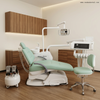 High class dental chair unit with touch screen instrument tray