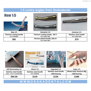 All Kinds of 1:5 Red Ring Contra Angle Handpiece From Osakadental