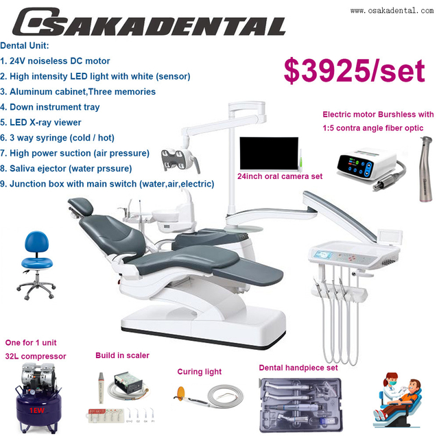 Luxury Dental Chair Full Set With Oral Camera Touch Screen Computer Set