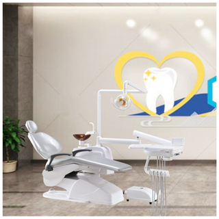Simple Dental Clinic Chair Unit with Halogen Light for Sale