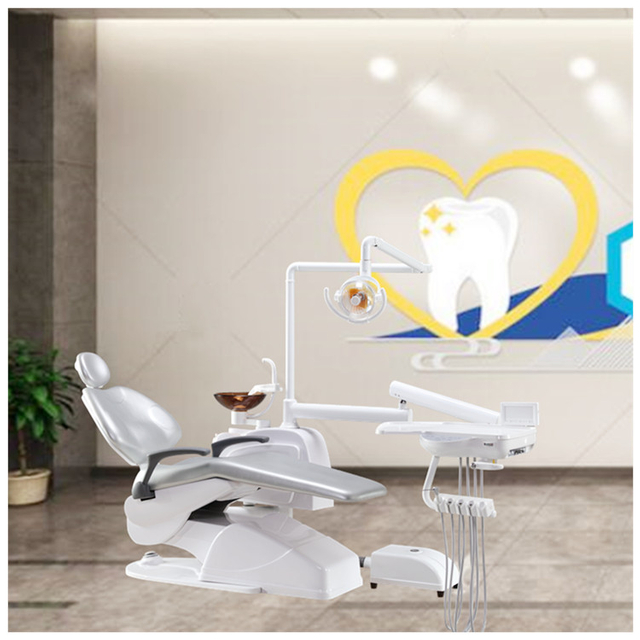Simple Dental Clinic Chair Unit with Halogen Light for Sale