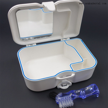 Denture Box with Mirror And Tooth Brushes