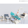 Dental Chair with Touch Screen Instrument Tray Blue Color