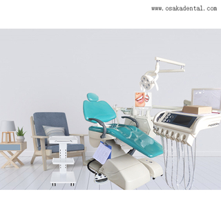 Dental Chair with Touch Screen Instrument Tray Blue Color