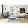 Black dental chair with LED lamp