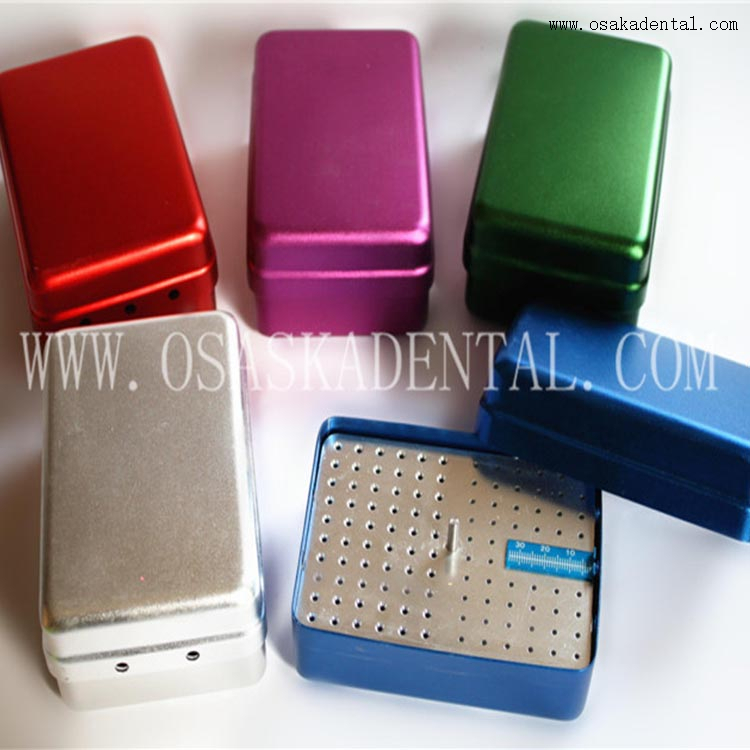120 Holes Burs Disinfection Box for FG Burs And Reamer Files with Ruler