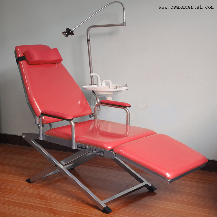 Portable Folding Dental Chair Mobile Unit with LED Light