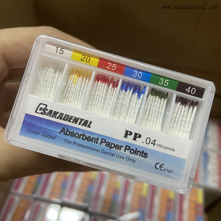 Dental Absorbent Paper Points 02/04/06 Taper with Length Mark