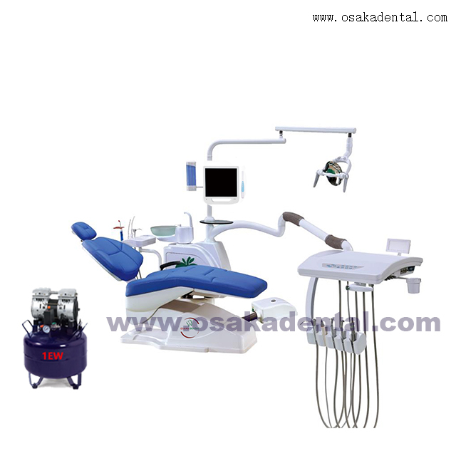 OSA-1-68B Dental chair unit with blue colour and strong arm