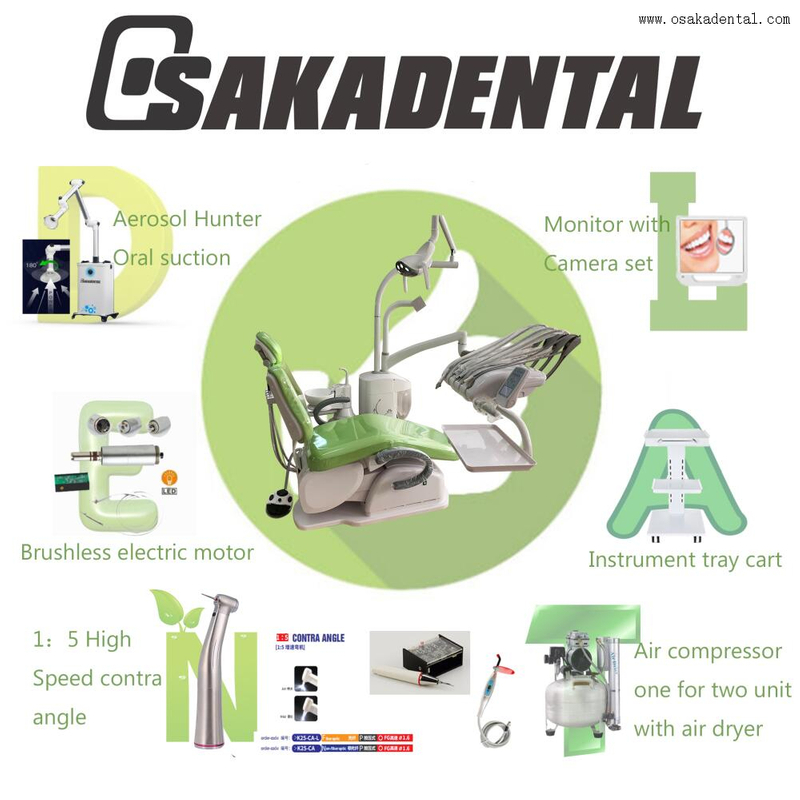 Full Set Dental Unit Set with All Optionsuch suction as unit dental handpiece and oral camea set