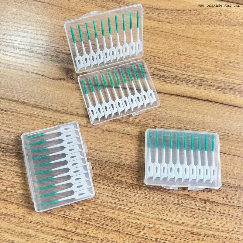 Cheap Oral Care Cleaning Interdental Toothpick Boxed Interdental Brush For Home Use Silicone Interdental Brush