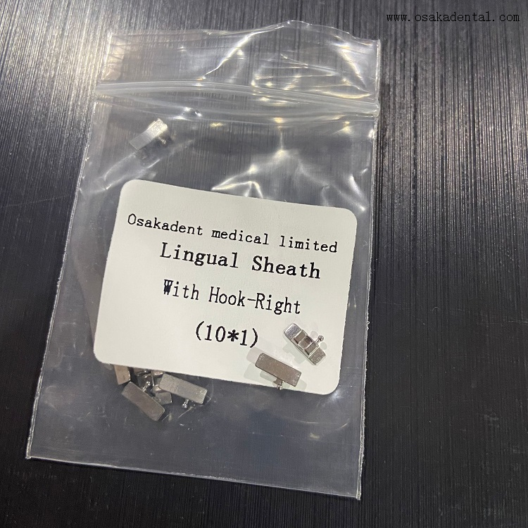 Dental Orthodontic Lingual Sheath with Hook Right