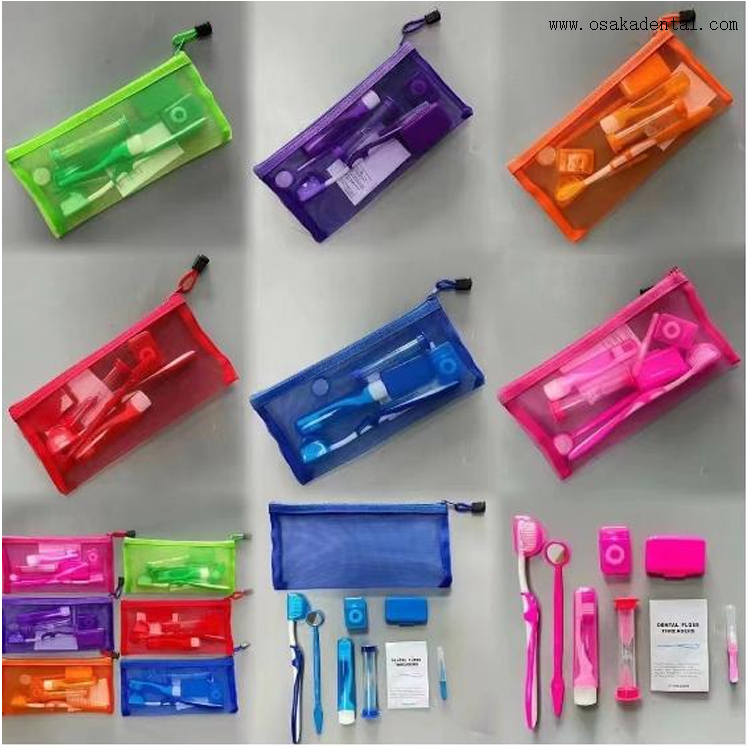 Dental colorful Orthodontic kit with Mesh bag