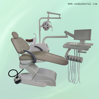 Soft leather dental chair with big x ray viewer/High class dental chair 