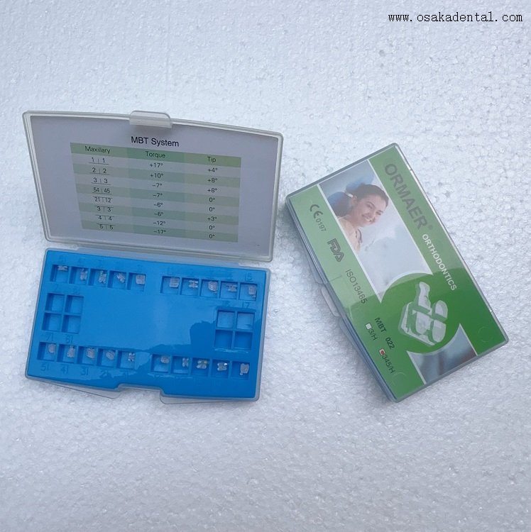 Dental Orthodontic Ceramic Bracket MESH Base Roth/MBT OSA-F690-Ice