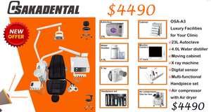 High Quality Electric Portable Dental Unit Chair Hospital Clinic Handpiece Dental Chair with air Compressor