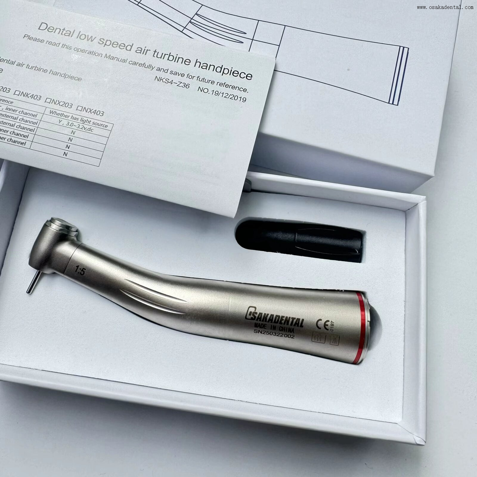 Dental red contra angle dental 1:5 Increasing Contra Angle