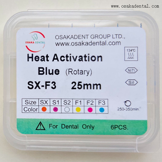 Thermally Activated Blue Large Taper Endodontic Files for dental endodontic