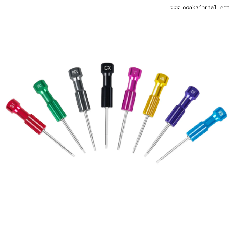 Dental Implant Screwdrivers Colorful