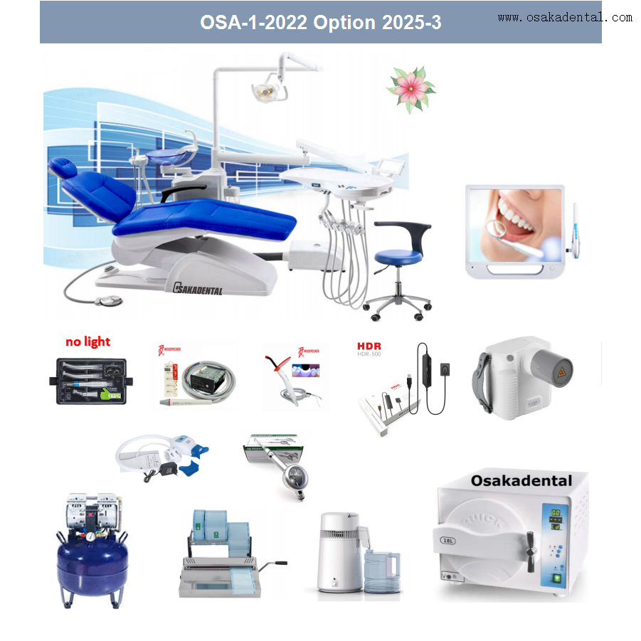 Economic Dental Unit Chair Hospital Clinic use Handpiece Dental Chair with full option for dental clinic use OSA-1-2022