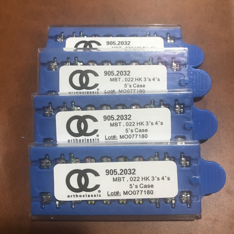 Dental orthordontic ROTH/MBT/ Edgwise brackets with OC blue box
