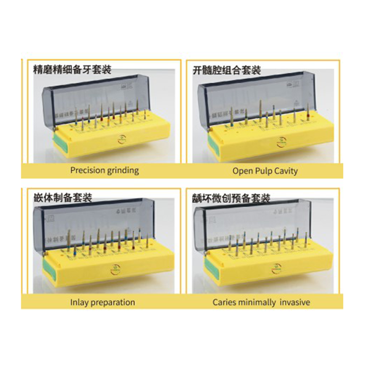 A Dental Diamond Bur Kit with Different Size