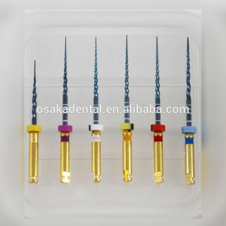 Neutral packing or Osaka packing Blue niti activation Protaper files