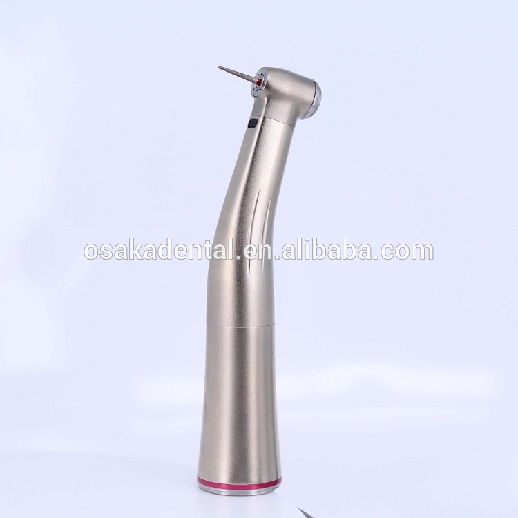 Good Quality 1:5 Red Increasing contra angle With fiber optic light Titanium-plated