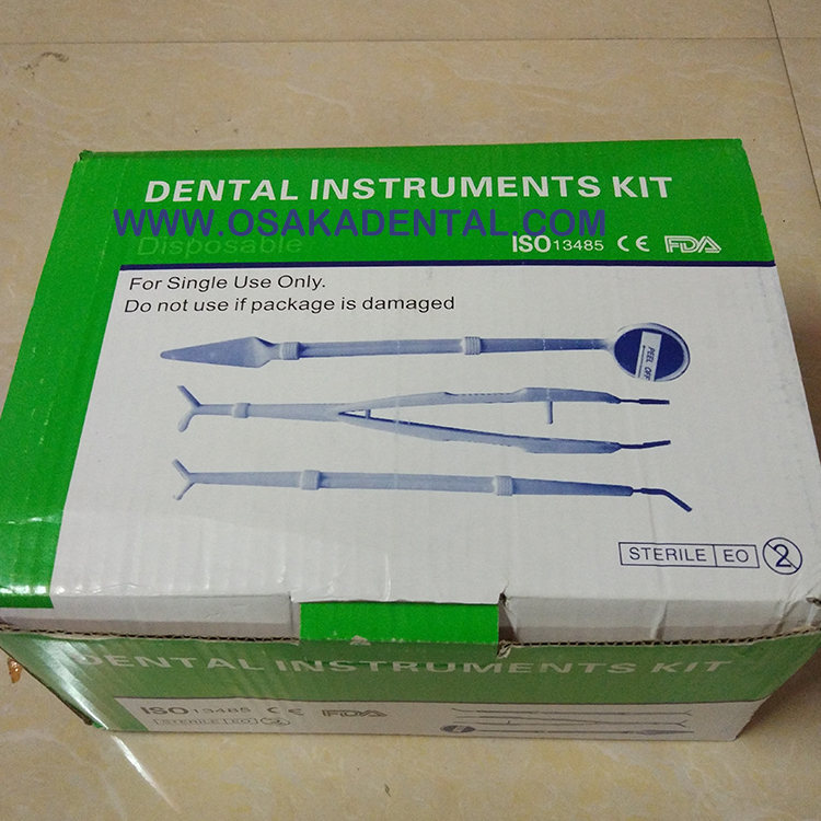 Dental Supply of Dental Instrument Set for disposable Dental Kit 3 sets/3 Pcs Set Mirror Plier Explorer Kit CE