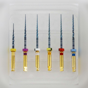 Neutral packing or Osaka packing Blue niti activation Protaper files