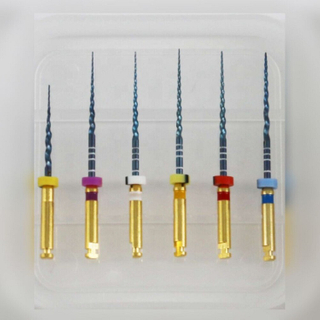 Neutral packing or Osaka packing Blue niti activation Protaper files