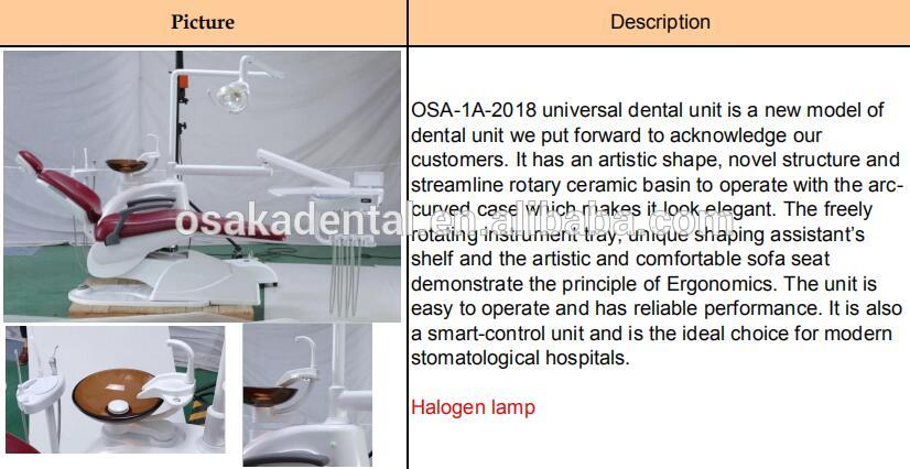 Economic Dental Chair with Halogen Light Unit for Dental Clinic