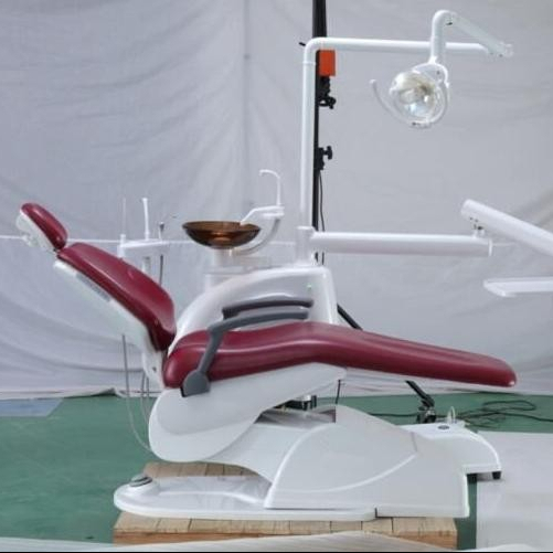 Economic Dental Chair with Halogen Light Unit for Dental Clinic