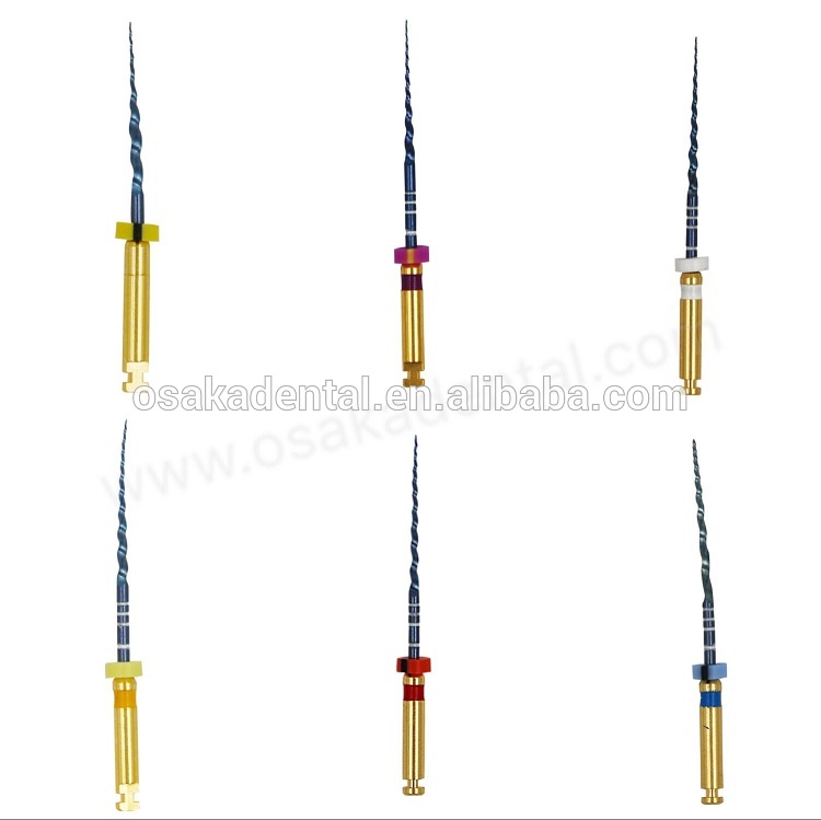 Neutral packing or Osaka packing Blue niti activation Protaper files