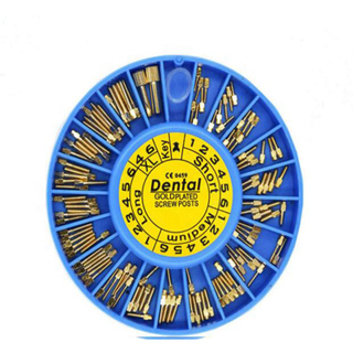 Neutral Packing Dental Screw Post Golden/Stainless Steel Plated