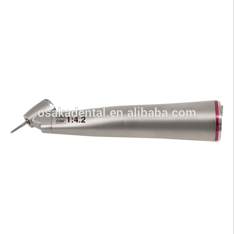 New 1:4.2 Red Fiber optic contra angle 45 degree push button