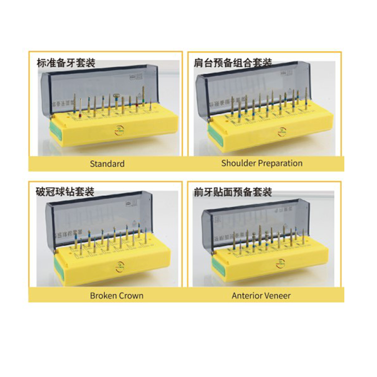 A Dental Diamond Bur Kit with Different Size