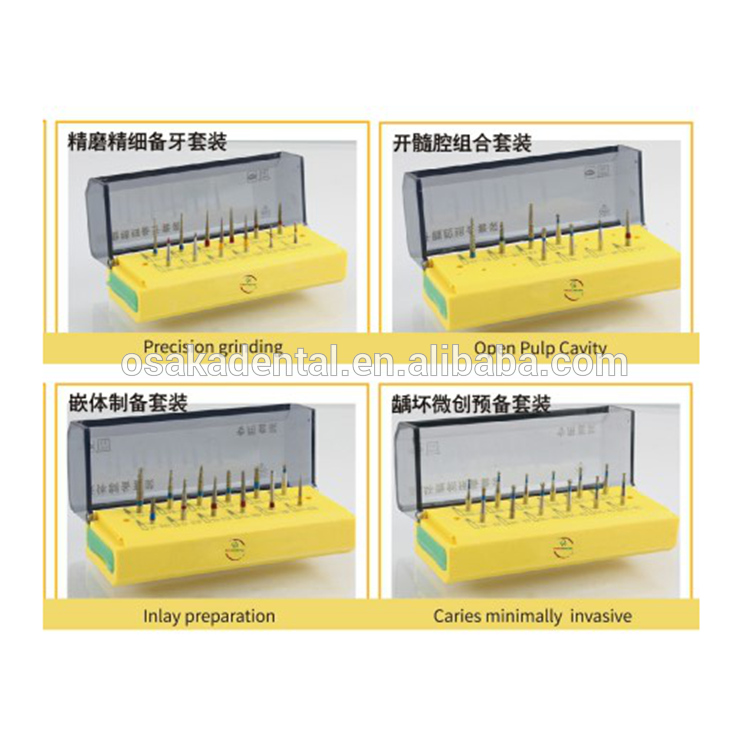 A Dental Diamond Bur Kit with Different Size