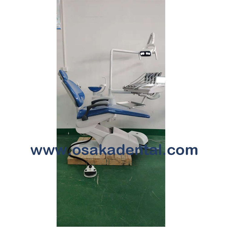 Dental chair with LED lamp with scaler and curing light with Top mounted